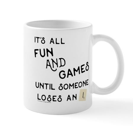

CafePress - Scrabble Fun And Games - 11 oz Ceramic Mug - Novelty Coffee Tea Cup