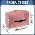 thumbnail image 4 of Soporte para Pañuelos de Coche Unique Bargains Organizador de Caja de Pañuelos Patrón Rombo Microfibra 6.89"x4.53"x2.95" Rosa 1 Pc, 4 of 6