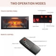 thumbnail image 3 of W1769P405043 42" Infrared Electric Fireplace Insert With Removable Trim Kit - Touch Panel Heater With Realistic Flame Effect, Black, 3 of 8