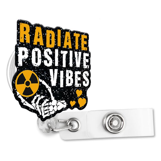 Portatarjetas Sixrip retráctil con purpurina que irradia vibraciones positivas