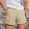 thumbnail image 5 of Athletic Running Shorts for Women Summer Casual Lightweight Elastic Waist Loose Beach Shorts with Pockets, 5 of 9