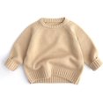 thumbnail image 3 of Niño Bebé Niña Niño Suéter De Punto Blusa Caliente Cuello Redondo Jersey Sudadera De Manga Larga Tops Otoño Invierno Ropa, 3 of 5
