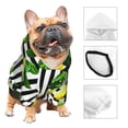 thumbnail image 3 of Fotbe Lemons on Striped Sudadera con Estampado para Perros Pequeños – Suéter con Capucha para Mascotas, Tela Suave de Forro Polar con Bolsillo-Large, 3 of 7