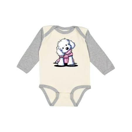 

Inktastic Maltese girl In Pink Gift Baby Girl Long Sleeve Bodysuit