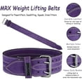 thumbnail image 3 of MRX Weight Lifting Leather Belt Training Fitness Back Support Purple XXL, 3 of 5