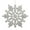 Silver, variant on SpencerToys Blue Glitter Snowflake Plastic Christmas Decorative Accent Ornaments, 24 Count (4")