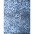thumbnail image 2 of 5' X 8' Denim Blue Wool Floral Hand Tufted Non Skid Area Rug, 2 of 9