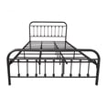 thumbnail image 6 of Queen Metal Bed, HSUNNS Black Queen Size Metal Platform Bed Frame with Headboard and 12'' Under-bed Storage, Metal Queen Bed for Boys Girls, No Box Spring Needed, Black, 6 of 6