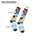 thumbnail image 3 of Saiise Bluey Funny Socks Men Women Boys Kids Adults Novelty Graphic Crew Tube Socks Crazy Design Casual Dress Socks for Sports,Running,Travel, 3 of 7