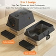 thumbnail image 3 of Luku Large Stainless Steel Cat Litter Box with Lid, Enclosed Flip Cover, Removable Top, Dog Proof, with Scooper, 3 of 7