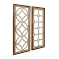 thumbnail image 3 of Studio 350 Brown Wood Traditional Geometric Wall Decor ( Set of 2), 3 of 5