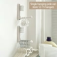 thumbnail image 4 of Discount Bonanza, Wall-Mounted Laundry Hanger, Telescopic Folding Clothes Rack for Closet, Easy Installation Plastic Laundry Storage Solution Akmoler Discount Galore | Plastic, White [New Arrival], 4 of 9