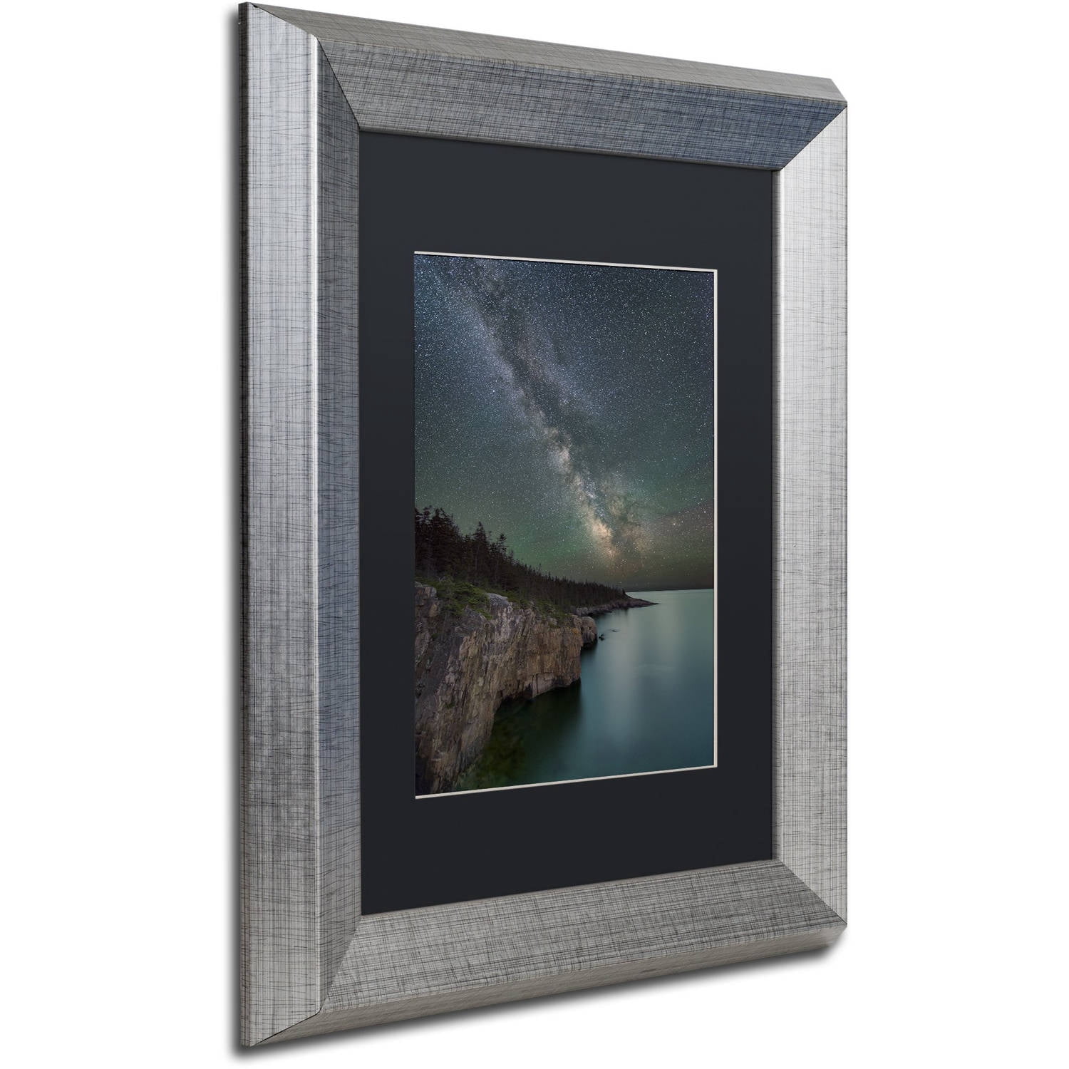Trademark Fine Art 'Cliff Point' Canvas Art by Michael Blanchette Photography, Black Matte, Silver Frame