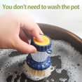 thumbnail image 5 of Kokovifyves Cleaning Supplies Automatic Liquid Pot Washing Brushes Push-Type Dishwashing Brush Cleaning Brush Household Cleaning Tools Kitchen Accessories,Short Sisal Eco-Friendlydish Brush, 5 of 5