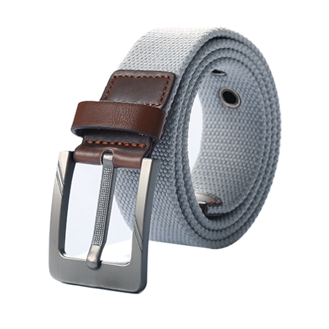 uxcell Mens Fashion Belt with Stripe Embossed Black Brown Width 1 5//8