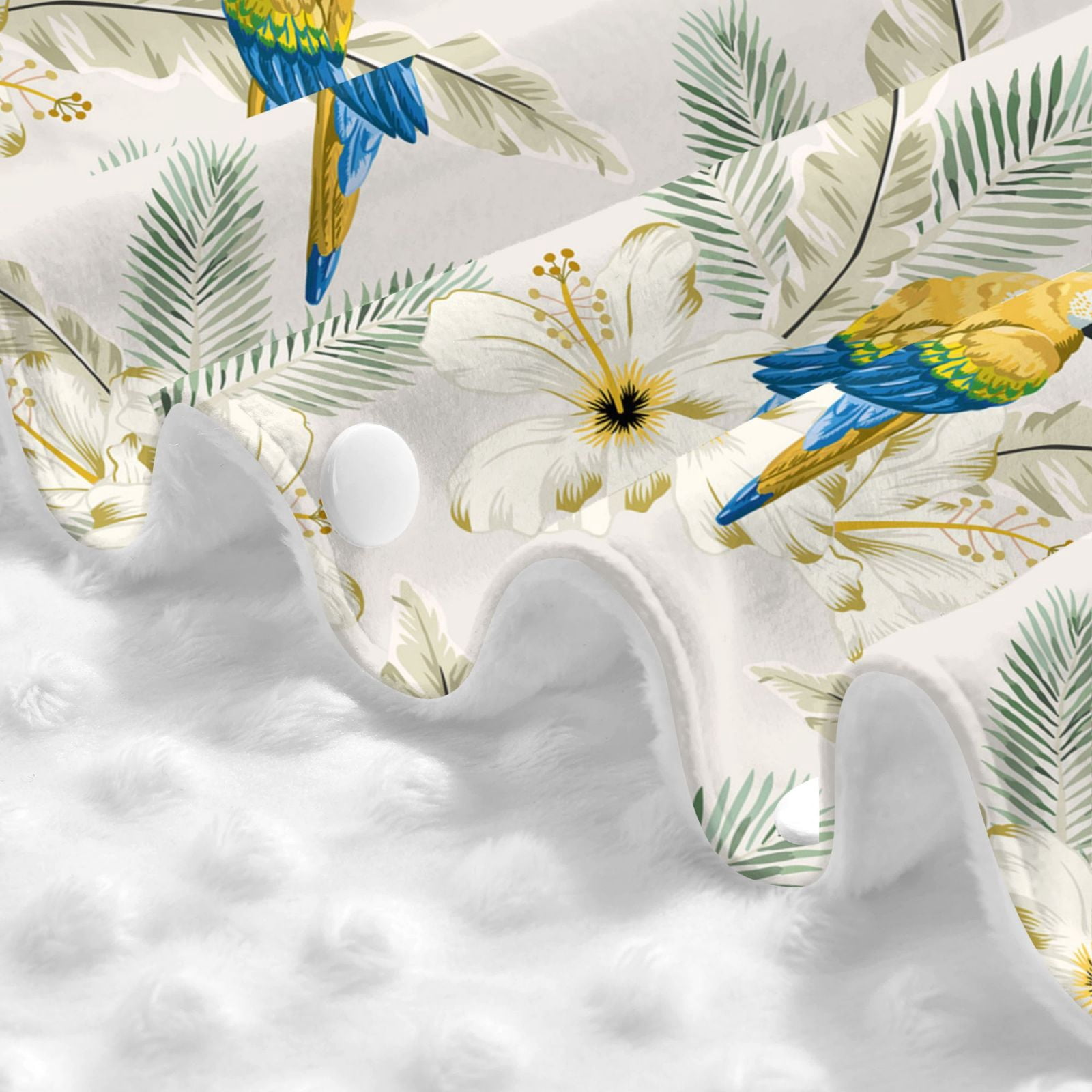 Car Seat Cover Baby - Cute Parrot Palm Leaves Flower Breathable Infant Car Seat Cover for Baby Carseat, Lightweight Comfort Baby Essentials Must Haves Newborn Stuff for Girl Boy