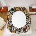 thumbnail image 5 of Manfei Cheetah Leopard Print 3pcs Twin Sheet Sets for Female Girls,Animal Print Patchwork Twin Fitted Sheet,Black Brown Breathable Flat Sheet,Super Cozy Room Decor, 5 of 7