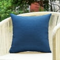 thumbnail image 3 of Mainstays 16 in x 16 in Navy Solid Texture  Outdoor Pillow, Navy, 3 of 7