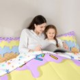 thumbnail image 5 of Manfei Multicolor Drip Cream 7-Piece King Bedding,Abstract Geometric Rhombus King Bed in a Bag,Colorful Stars Reversible, 5 of 7