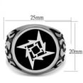 thumbnail image 3 of Anillo Color Plata Para Hombres de Acero Inoxidable Estrella Ninja, 3 of 4