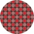 thumbnail image 1 of Ahgly Company Machine Washable Indoor Round Transitional Cranberry Red Area Rugs, 3' Round, 1 of 7