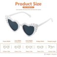 thumbnail image 5 of Bridal Pearl Love Heart Sunglasses for Women, Bachelorette Party Glasses, Wedding Bridesmaid Bride Sunglasses, 5 of 5