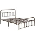 thumbnail image 3 of Taomika Brown Queen Size Modern Metal Platform Bed, 3 of 11