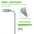 thumbnail image 5 of Micro USB Cable, 3Pack 10FT Android Charger Cable Long Nylon Braided Sync and Fast Charging Cord Compatible with Samsung Galaxy S7 S6 Edge, Android Smartphones, Tablets and More, 5 of 8