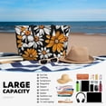 thumbnail image 5 of Balery Yellow White Daisy Pattern Beach Travel Bag - Water-Resistant, Large Capacity Lightweight Tote with 7 Pockets for Women and Men - Perfect for Beach, Pool, Gym, and Travel, 5 of 7