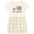 thumbnail image 3 of Inktastic Big Cousin Announcement Girls Toddler Dress, 3 of 5