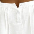 thumbnail image 5 of Only Moment Button Down Shirts for Women 3/4 Sleeve Square Neck Jute Dressy Casual Trendy Tee Spring Fall Summer Fashion Work Clothes White,2XL, 5 of 9