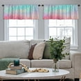 thumbnail image 5 of LALILO Kitchen Curtain Valance Beautiful Splash Watercolor Rod Pocket Window Curtain 52"x 18" Set of 2, 5 of 7