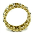 thumbnail image 3 of Luxe Jewelry Designs Women's Gold IP Stainless Steel Bezel Ring with Black Diamond Crystals, Size 7, 3 of 4