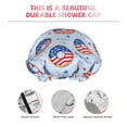 thumbnail image 4 of Sigee Donut with the USA Fag for Women's Shower Cap Reusable Waterproof Hair Cap Large Shower Cap for Women Men, 4 of 7