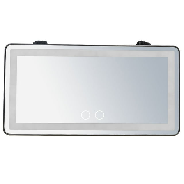 Mistaha Car Vanity Mirror With LED Light Co-Pilot Sun Visor Makeup Light Mirror Tri-Color Light 1500mAh Rechargeable Car Makeup Mirror Auto Supplies