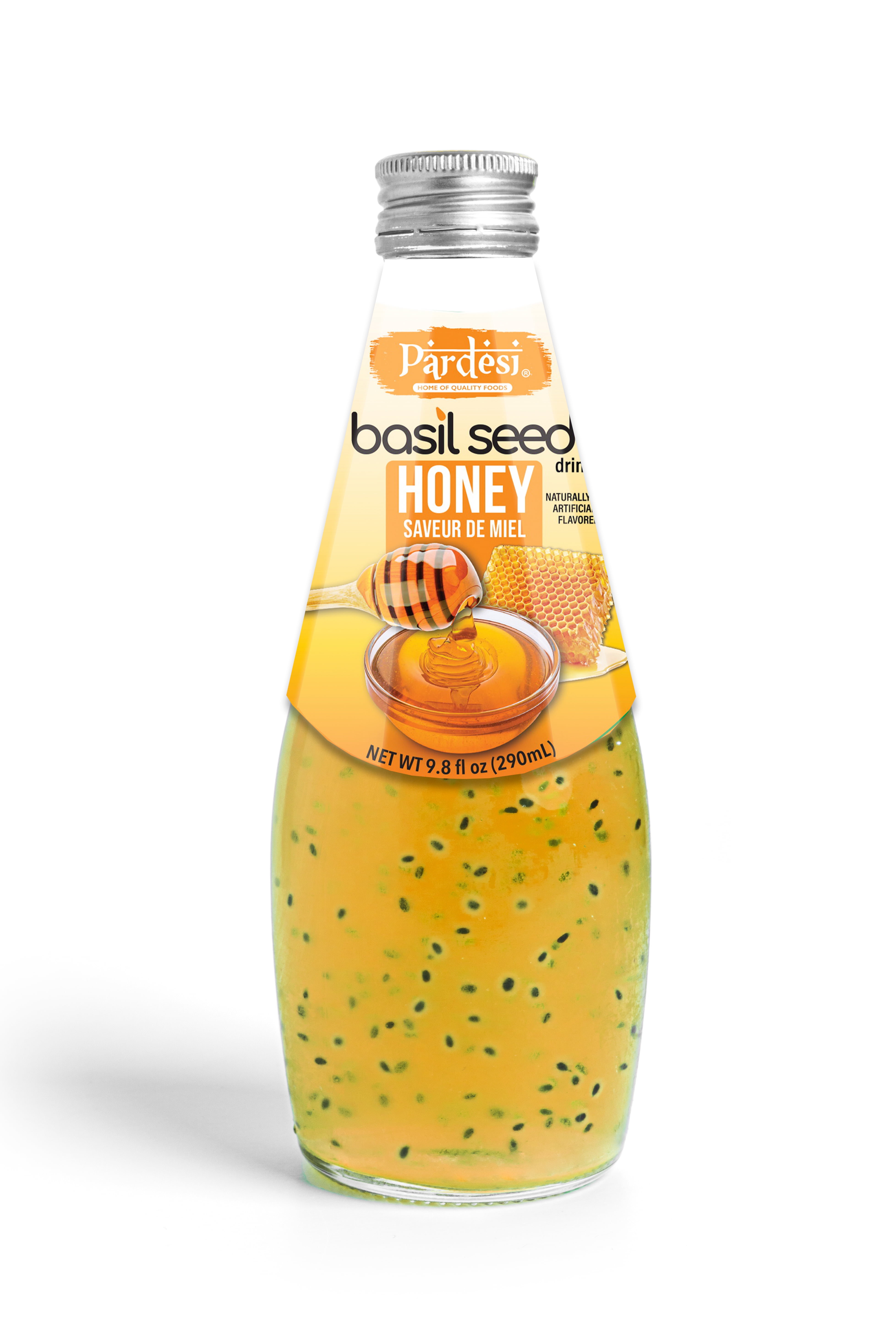 PARDESI Basil Seeds Juice Drink 9.8 FL OZ (290 mL) Made with Real