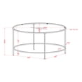 thumbnail image 6 of Llewellyn Glass Top Round Coffee Table, Gold, 6 of 6
