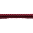 thumbnail image 1 of 3/8" (1cm) Basic Collection Solid Twisted Rope Cord Trim with Lip (Style# 0038EMPS), Wine Red #J18 (Burgundy Red) 24 Yards (72 ft/21.5m), 1 of 1