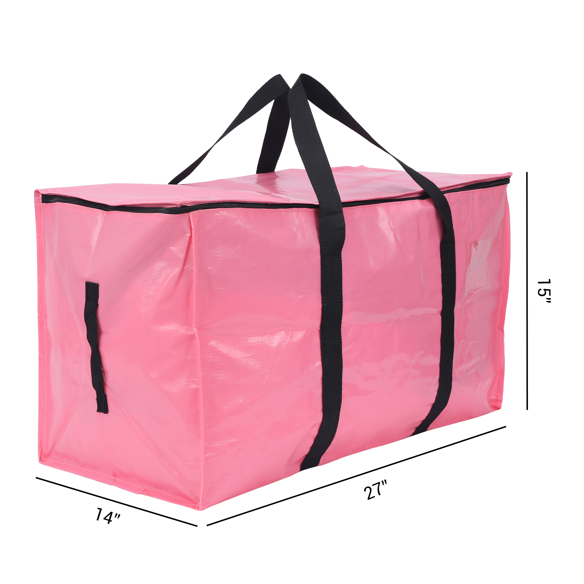 Unique Bargains 1 Pack Clothes Storage Bags Moving Bags Pink 27*14*15in