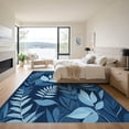 thumbnail image 3 of ODIKA 4'x6' Machine Washable Non-Slip Area Rug, Abstract Navy Blue High Traffic Rug, Blue, 1099356, 3 of 7