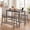 Gray, variant on Costway 4 PCS Counter Height Dining Table Set with Power Outlet Saddle Backless Bench Stools Light Gray