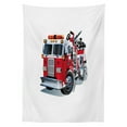 thumbnail image 3 of Ambesonne Truck Tablecloth Rectangular Table Cover, Brigade Vehicle Illustration, 60"x84", Grey Red, 3 of 4