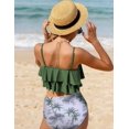 thumbnail image 4 of Girls Swimsuit 2 Piece Bikini Set Tiered Ruffled, 4 of 7