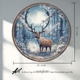 thumbnail image 4 of Reindeer Wildlife Round Round Chic Shabby Tin Sign, Country Style, Rustic Farmhouse Sign, Decorative metal sign For Bedroom Bathroom Kitchen Man Cave Wall Decor,New Home Gift 12x12 inches, 4 of 7