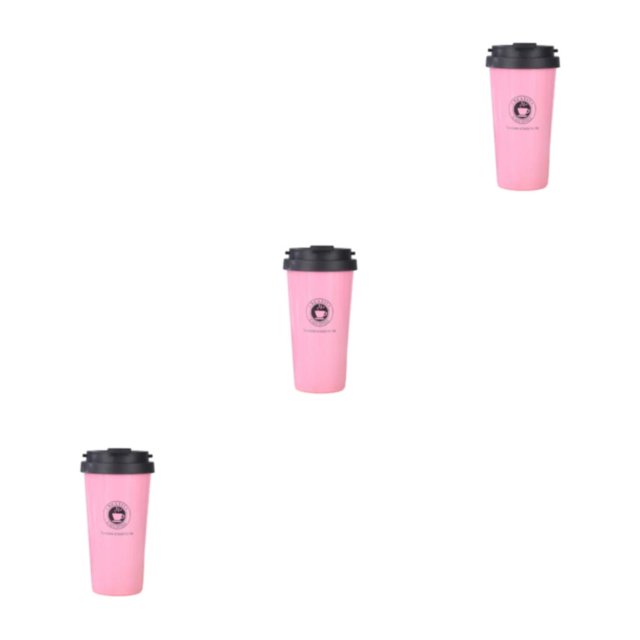 Injueey Taza de café de acero inoxidable con tapa a prueba de fugas y taza aislada fácil de limpiar Tazas de café aisladas rosa 500 ml Type1 NO1
