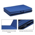 thumbnail image 5 of Ainfox 4'x10'x2 Gymnastics Gym Mat , Folding PU Panel,for Exercise Tumbling Gym Aerobics Yoga Stretching Martial arts Fitness Mat, Hook & Loop Fasteners(Blue), 5 of 20