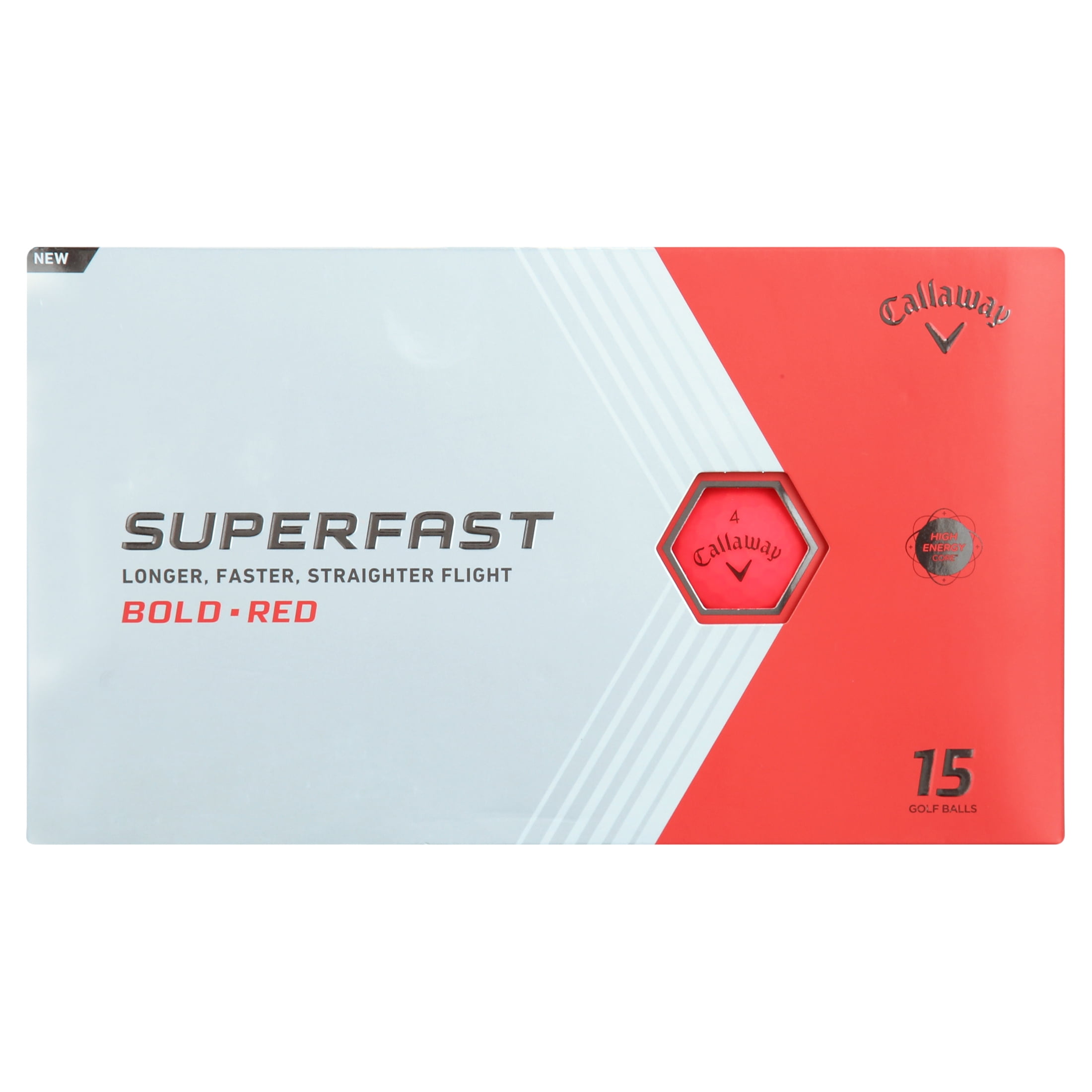 Callaway Superfast BOLD 2022 Golf Balls, Red, 15 Pack