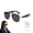 Gray Lens+Silver Frame +Black Temples, variant on Ai Smart Bluetooth 5.4 Glasses, Real-Time 0.3s 140 Languages Translator Sunglasses with Open-Ear Audio, UV400 Protection & Anti-Glare Aviator Glasses for Men and Women (Gold Blue)