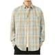 thumbnail image 2 of Blusa y camisa de manga larga con cuello vuelto para hombre, informal, con estampado y bolsillo, de poliéster, 2 of 4