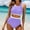 Purple, variant on UTSJKR SavingsWomens High Waisted Bikini Set Two Piece Swimsuit High Neck Tops Bathing Suit Full Coverage Tummy Control Tankini Purple S